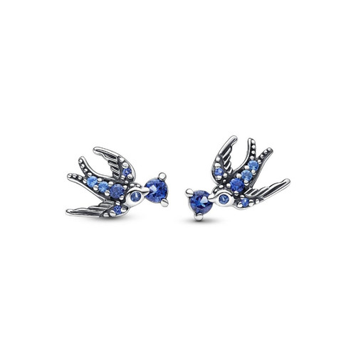Pandora - Clous d’oreilles Hirondelle Scintillante - Pandora   - Bijoux turquoise de marque