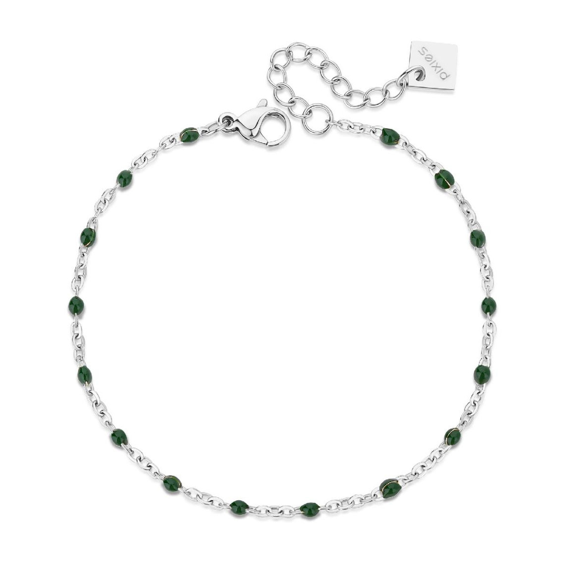 bracelet femme pixies bijoux - pbs0030-2gre acier vert