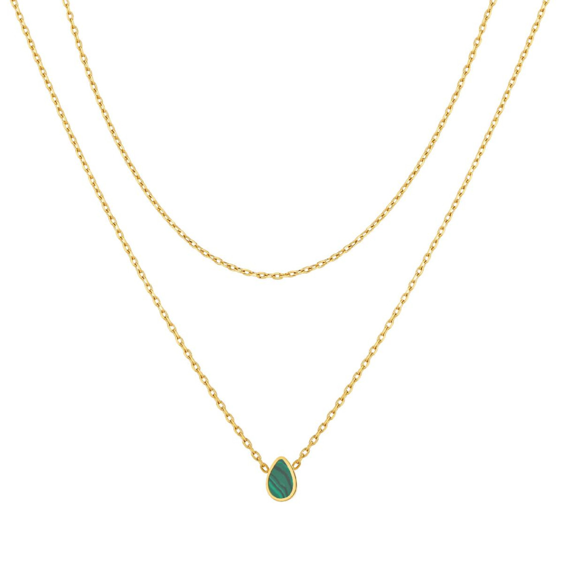 collier femme pixies bijoux - pnm0047-1mal acier vert