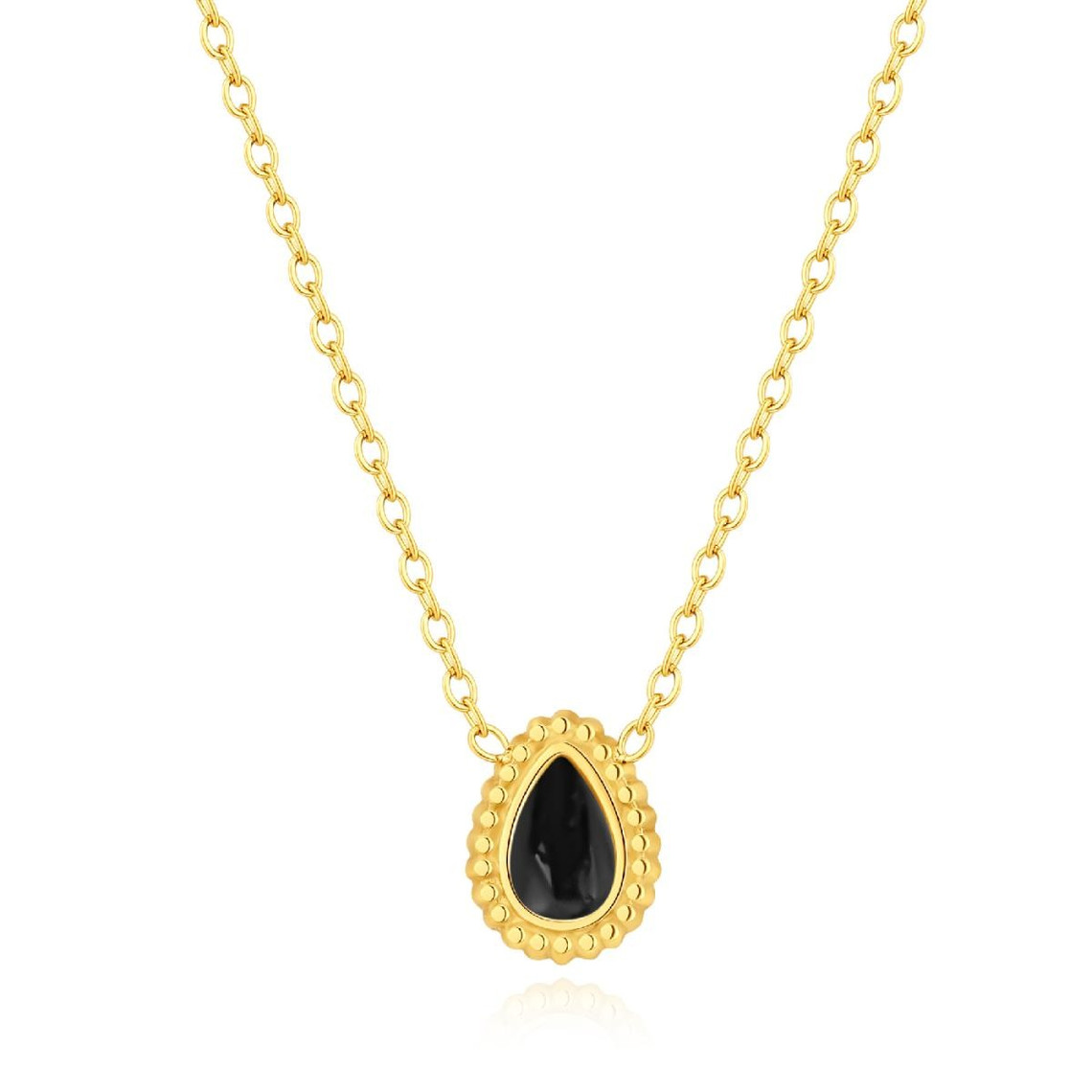 collier femme pixies bijoux - pns0019-1bko acier noir