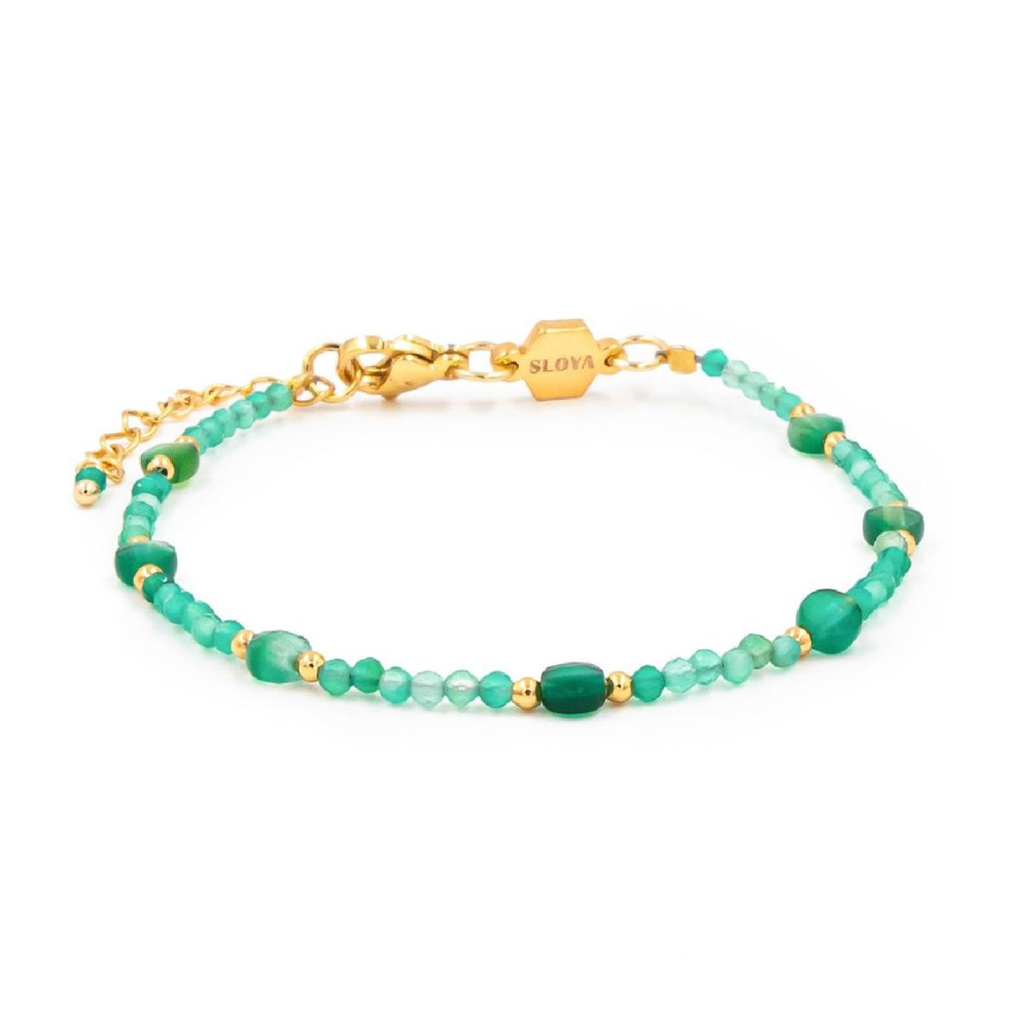 bracelet femme sloya paloma agate verte