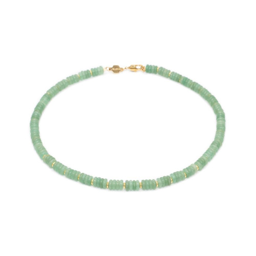 Sloya - Collier Blima en pierres Aventurine - Bijoux de marque vert