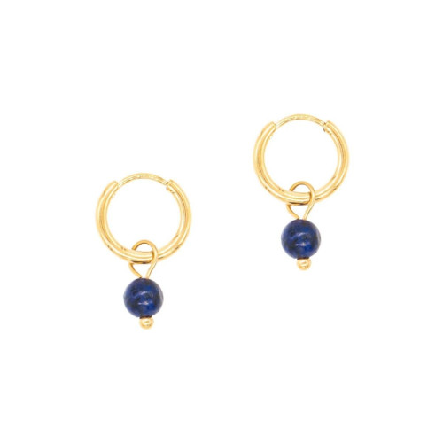 Sloya - Créoles Sloya Serena en pierres Lapis-lazuli - Bijoux turquoise de marque