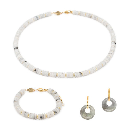 Sloya - Parure Blima en pierres Labradorite - Promo bijoux charms 20 a 30