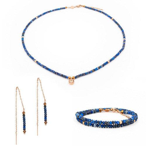 Sloya - Parure femme Sloya Lumia en pierres Lapis-lazuli - Bracelet de marque