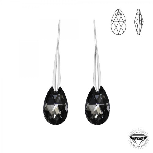 So Charm Bijoux - Boucles d'oreilles argentée cristaux Swarovski - Promo bijoux charms 40 a 50
