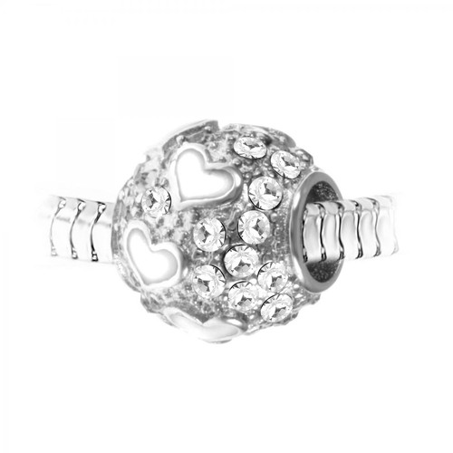 So Charm Bijoux - Charm perle cristaux de Bohème  - Charms acier