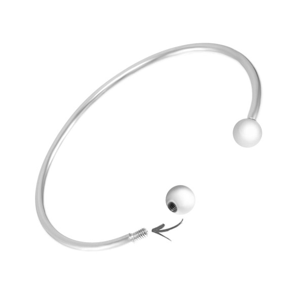 So Charm Bijoux Bracelet acier pour charms perles par SC Crystal SB052