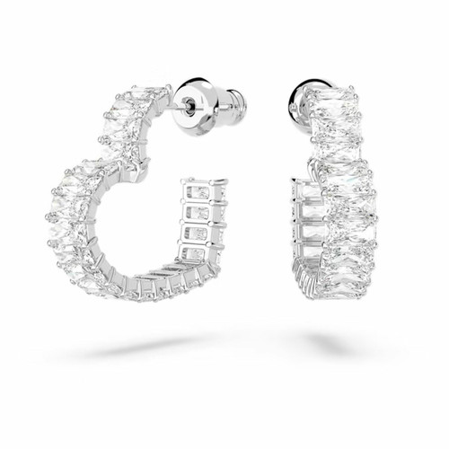 Swarovski - Boucles d'oreilles 5653170 en métal rhodié argent - MATRIX Swarovski - Bijoux coeur de marque