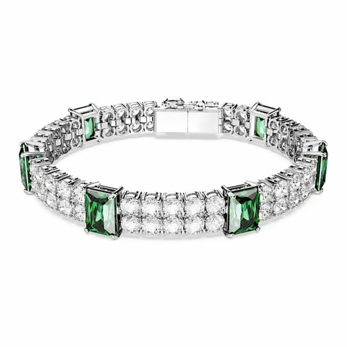 Swarovski Bracelet Femme 5680407 Green Stones GRE/RHS L Vert - Swarovski Matrix  5680407