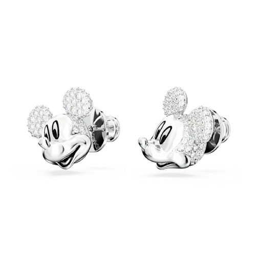 Swarovski Clous d'oreilles Disney Mickey Mouse Blanches Métal rhodié Métal 5668781