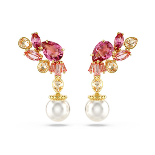 Swarovski - Boucles d'oreilles Swarovski Rose - Bijoux de marque fleur