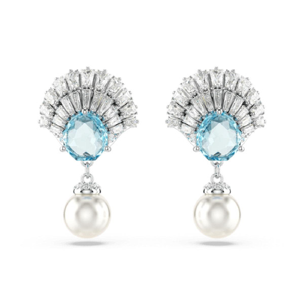 Swarovski Boucles d'oreilles Perle et cristal Bleu Swarovski Femme  5680301