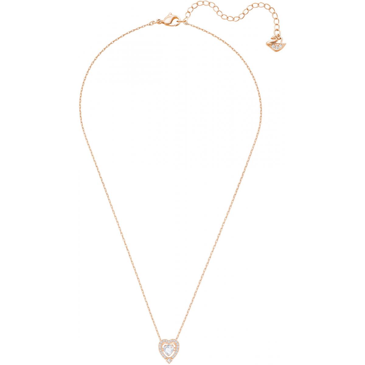 Collier et pendentif Swarovski Bijoux 5284188 - Chaine Cœur Sertie Femme