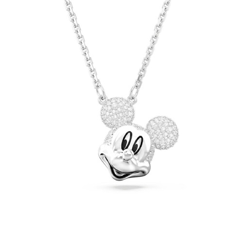 Swarovski Collier Pendentif Disney Mickey Mouse Blanc Métal rhodié  5669116