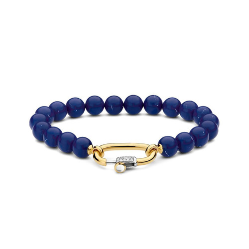 Ti Sento - Bracelet de Perles bleues lapis TM 2961BL Ti Sento - Bijoux plaque or de marque