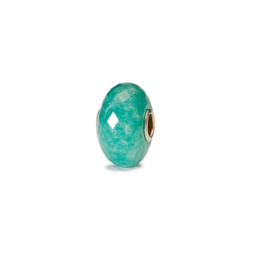 Trollbeads - Perle argent amazonite à facettes - Charms murano