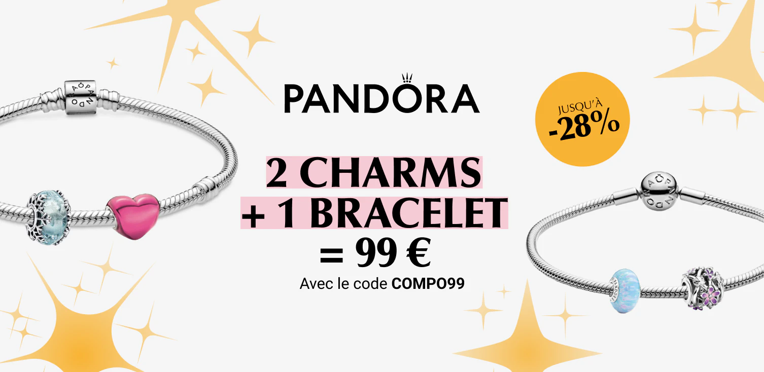Pandora : 2 charms + 1 bracelet = 99€
