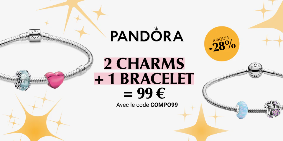 Pandora : 2 charms + 1 bracelet = 99€